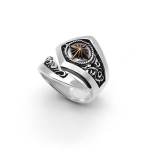 HP-S925 Thai silver handmade Indian style sun god silver ring Neutral style men and women can wear couples open ring that will not change color for a long time