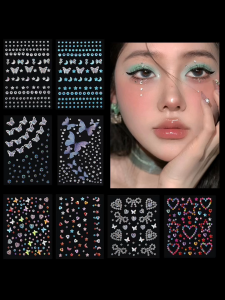 Face Stickers Makeup Stage Performance Butterfly Moon Party Festival Temporary Stickers