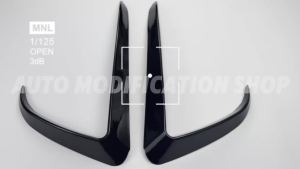 Pair Car Fog Lamp Trim Cover For Tesla Model 3 Model Y 2017-2023 Front Bumper Fog Lamp Wind Knife Spoiler Fog Light Eyebrow