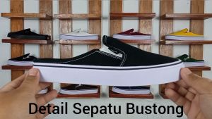 Vans Sepatu Sandal Bustong Slop Slip On Tanpa Tali Kanvas Foxing Karet Putih Lentur Murah - Lazada