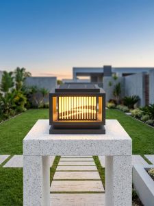 VINCAN | Solar Roman Pillar Light Outdoor Square