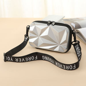 Túi Du Lịch Mini Thời Trang Đeo Chéo Cho Nữ Túi Xách Điện Thoại Di Động Túi Xách PVC Hình Chữ Nhật Có Khóa Kéo Túi Xách Thường Ngày