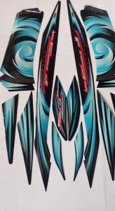 STIKER STRIPING MOTOR MIO SOUL 2007 HITAM BIRU STANDAR