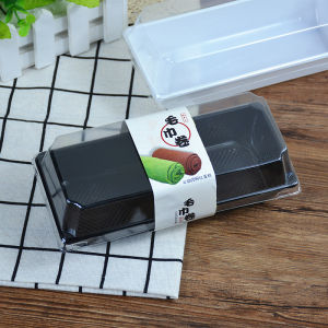 Transparent Long Rectangle Cake Roll Packaging Box Towel Roll Box Sandwich Box Bakery Product Packaging Box Kitchen Cooking Tool