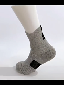 ถุงเท้าบาสเก็ตบอลมืออาชีพ – กันลื่นสำหรับวิ่ง/ฟุตบอล/ปั่นจักรยาน/เทนนิส/สกี ผู้ชาย-ผู้หญิง