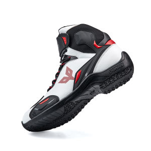 DUHAN | Duhuan Mens Racing Motorcycle Boots Street Running Anti-fall Shoes Wear-resistant Competition Road Racing Boots Four Seasons