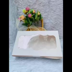 5/10/20/30pcs high quality white/brown multi-function gift box with transparent window suitable for wedding and party gifts