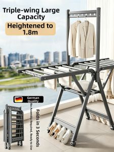 MINGZHI | Foldable Multi-purpose Clothes Drying Rack