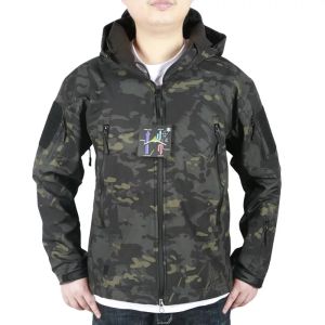 JACKET TAD TACTICAL IMPORT JACKET OUTDOOR WATERPROOF LORENG MULTICEM BLACK