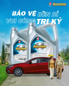 Dầu nhớt động cơ Bán tổng hợp - Caltex Havoline Synthetic Blend 5W-30 / 10W-40 (Can 4L)