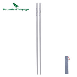 Boundless Voyage Titanium Chopsticks with Carry bag for Convenient Storage & Packing - Utensils for Camping Hiking & Home