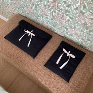 Ballet Style Butterfly Knot Cotton Lined Notebook Tablet Bag Womens New Ins Blogger 11/13 Laptop Bag Computer Accessories