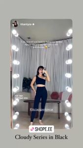 CLOUDY SERIES SPORT BRA + LEGGING OLAHRAGA WANITA (dijual terpisah) Setelan Olahraga Tennis Gym