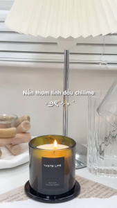 Nến thơm phòng sáp đậu nành Chillme nắp đậy quà tặng không gian thư giãn khử mùi