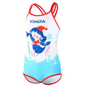 YINGFA Girls Swimwear Strap Chlorine Resistant Training Swimsuit High Elastic Fabric X-Shoulder Double Swimming Outfit For For Kids Girls 3-12Years Old