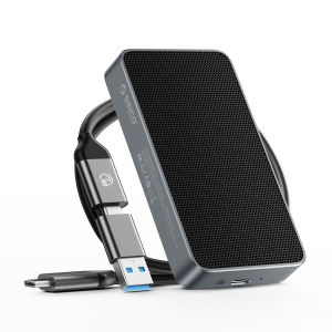 ORICO Portable SSD USB4 Up to 3800MB/s Ultra-Large Metal Heatsink Fin Ice-Skin Cooling Film Multi System Compatibility Desktop Laptop Smartphone MacOS Windows