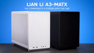 Lian Li A3-mATX 26.3L Micro Form Factor-Supports up to 360 Radiator & 10x120mm Fans DAN Desktop Casing & Lian Li A3-mATX Left Side Tempered Glass Panel & Lian Li Vertical GPU Kit for A3-mATX