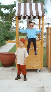 OVIKIDS-POARCH | Legging Anak Polos Celana Anak Perempuan Calvina Naturetone (1-6 Tahun)