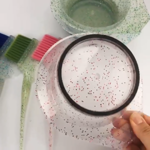 AIDA Set DIY Hair Dye Coloring Plastic Black Mixing Bowl Professional Salon Kit Brush Ear Muff 美发染发碗配套