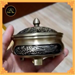 Lư xông trầm hương rồng phượng sen lư đốt trầm thay thác khói trầm hương đồ thờ cúng phong thủy shop Diệu Tâm - Lư hương hợp kim
