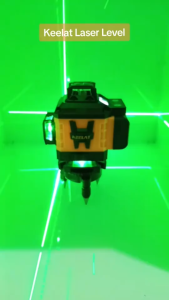 KEELAT 12/16 Line Green Laser Level 360° Self Leveling LED Display With Tripod Full Accessories Set