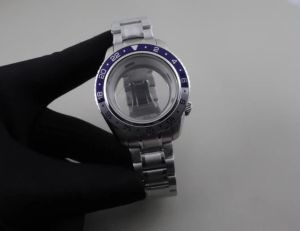 44mm 904L Stainless Steel GS Case Mineral Glass Watch Case For NH34 NH35 NH36 4R35 4R36 Movement Mechanical Watch Accessories