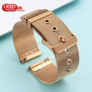 0.4Mesh Milanese Strap 18mm20mm22mm Stainless Steel Universal Replacement Silver Wristband Quick Release Band Women Men Bracelet