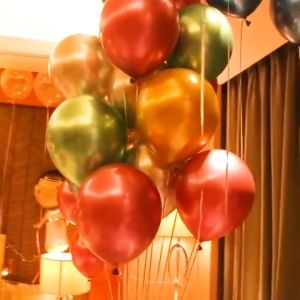Balon Latex Chrome Bulat Tebal Ukuran 12 Inch Isi 1 Pcs & 10 Pcs Untuk Dekorasi Ulang Tahun/Merayakan Pesta
