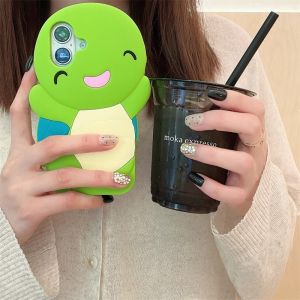 💗Internet celebrity trend+In stock+COD Fun and Bizarre 3D Cartoon Turtle Suitable for iPhone 14 Promax Phone Case 16 Cute 15 Promax New Female 16 Pro Full Pack Anti Fall 13 Pro Creative Protective Cover