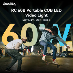 SmallRig RC 60B 60W COB Light LED Video Light Studio Equipment with Built-in 3400mAh Battery and 9 Light Effects Continuous Output Light for Move Photography 4376 / 4518