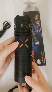 Asafee LS702 5000LM Ultra Outdoor Flashlight 1500M Range Flood Torch 50W LED Super Bright Lamp Telescopic Zoom Power Spotlight Rechargeable IP65 Waterproof For Camping Hiking