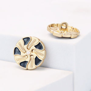 Elegant Pearl round Button Chain Shirt Sweater Open Cardigan Button Simple Fashion Home Fabric Sewing DIY Metal Material