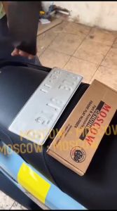 Plate Dudukan Tatakan Plat Nomor Motor Kendaraan Tanpa Bingkai Tanpa Nge Bor 1 Set - Universal Semua Motor