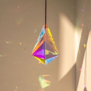 Colorful Crystal Prism Hanging Ornament Sunlight Catcher Rainbow Maker Multi-Faceted Pendulum Window Decoration Creative Home Accessories