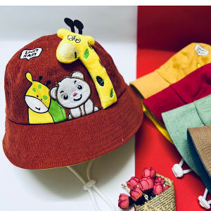 Nón vành nón bo trẻ em từ 12kg đến 20kg - các con thú - vải nhung mịn