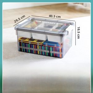 Transparent Covered Storage Box for Lego Blocks Small Particles Classification Toy Organizer Box Childrens Room Storage Solution