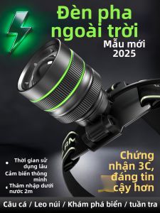 MEEJAS | Đèn đội đầu cảm ứng chống nước pin trâu