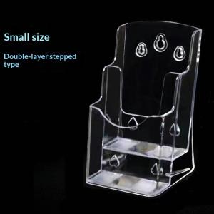 A6 1/2/3Layers Brochure Holder Clear Flyer Menu Paper Card Stand Display Rack Card Storage〔YY32〕