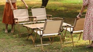 Prakan EOSM ชุดแคมป์ปิ้ง โต๊ะแคมป์ปิ้ง โต๊ะแคมปิ้งพับ โต๊ะพับแคมปิ้ง โต๊ะตั้งแคมป์ 120x60x45cm เก้าอี้แคมป์ปิ้ง เก้าอี้ปิกนิก แคมป์ปิ้งปิกนิก พกพาสะดวก จัดส่งไว