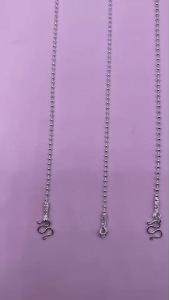 1ลาย ตะขอหัวจรวด SILVER BEAUTY : สร้อยคอเงินแท้92.5% ลายลายบอลเกลี้ยง18นิ้วเงินแท้ทั้งเส้นไม่ชุบไม่ลอก