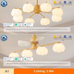 OPPLE | Đèn Quạt Kiểu Gỗ Điều Khiển Thông Minh Full Spectrum