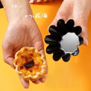Three-Able Baking Tools Small Flower Pattern Cake Mold Anode Pudding Mold Non-Stick Egg Tart Mold Baking Utensils Aluminum Alloy