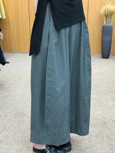 BINKAFENNY | Korean Retro Gray Wide Leg Casual Pants for Women High Waist Plus Size