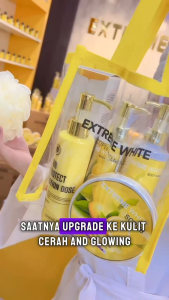 Extreme White BPOM Bodycare Set Sabun Mandi Lotion Scrub Sunscreen Spray Mencerahkan Perawatan