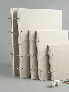 Sổ Phác Thảo 60 Trang 160GSM - Bìa Vải Lanh Cao Cấp - Giấy Chuyên Hội Họa & Phác Thảo Chuyên Nghiệp