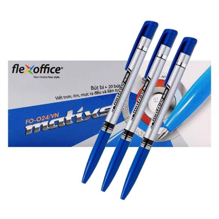 Bút bi FO-024 nét 0.7mm (hộp 20 chiếc) loại rẻ, bút bi văn phòng 024 | Lazada Việt Nam