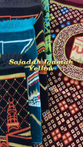 Sajadah Tanggung IQOMAH YELLOW MIDI Sajadah Midi Sajadah Oleh-oleh Haji Umrah Sajadah Traveling Sajadah Souvenir