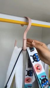 Versatile Storage Solution: Self Adhesive Closet Hanger & Multi-Purpose Hook Organizer