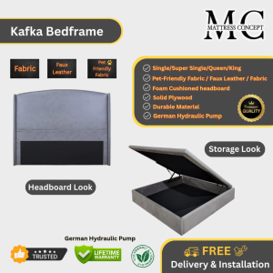 Mattress Concept Kafka Storage Bedframe Pet Friendly Fabric/FauxLeather/Fabric All Size Available