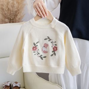 Áo Sweater Cổ Lọ Thêu